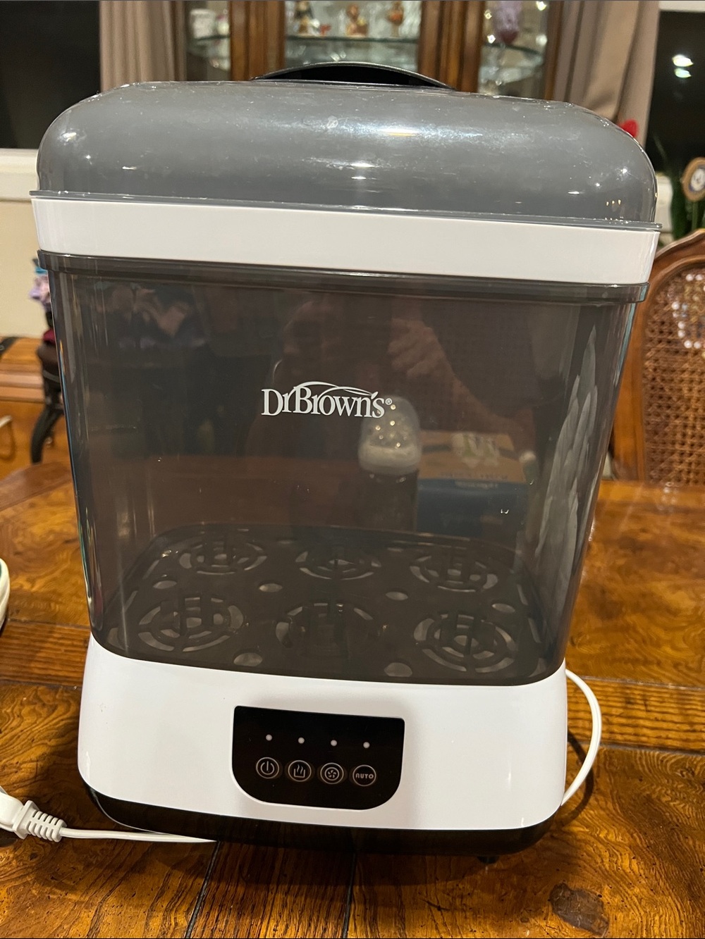 Dr Brown’s Gray and White Portable Sterilizer - Electric Baby Bottle Sterilizer